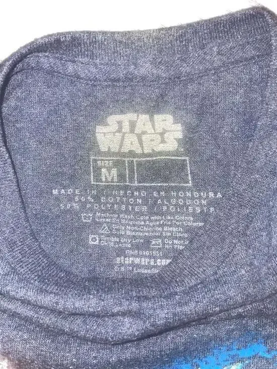 Star Wars A New Hope Movie Poster Graphic T-Shirt Heather Navy Blue - Picture 2 of 4